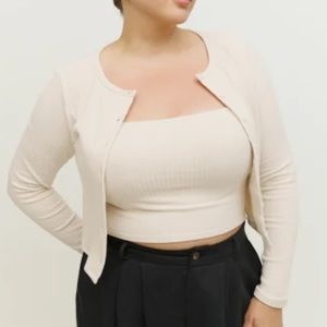 Reformation Ruby Knit Cardigan Set